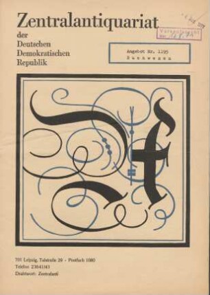 Nr. 1195: Buchwesen