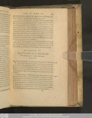 In Caput VI. Quo fortuna & casus cùm inter se conferuntur, tum etiam cum causis per se.