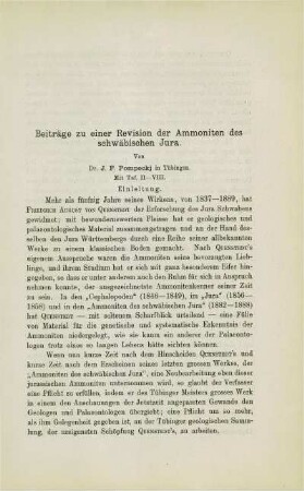 Beiträge zu einer Revision der Ammoniten des schwäbischen Jura