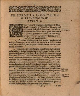Discursus theol. de formula concordiae, Wittenbergae anno 1536 initae