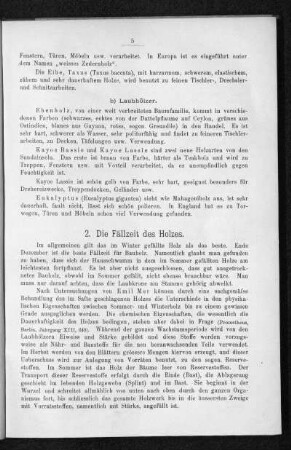 Die Fällzeit des Holzes