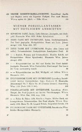 Wiener Porzellantassen mit Örtlichen Ansichten (Nr. 170-187)