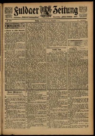 Zweite Ausgabe vom Samstag, den 05. Dezember 1903.