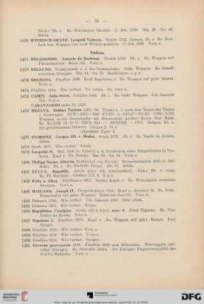 [Italien, Schweiz, Niederlande] (Nr. 1471-1725)