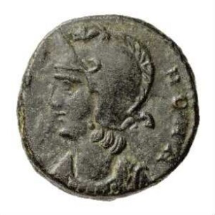 Münze, Follis, Aes 4, 335 - 337 n. Chr.
