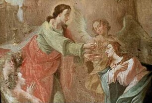 Seitenaltar: Maria empfängt die Heilige Kommunion