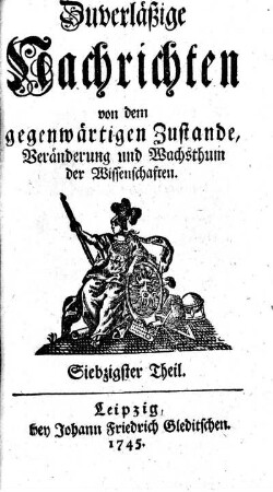 Siebzigster Theil.