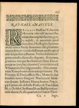 Raphael Maffeus.