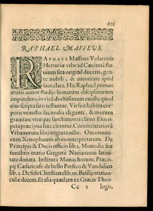 Raphael Maffeus.