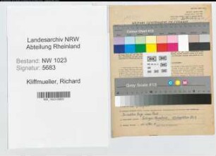 Entnazifizierung Richard Kliffmueller , geb. 06.12.1893 (Ingenieur)