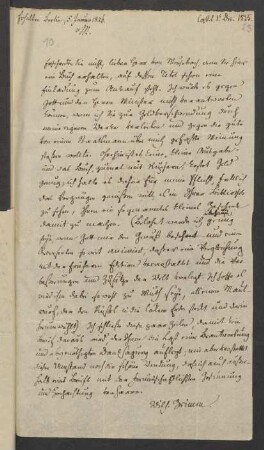 Brief an Karl Hartwig Gregor von Meusebach : 01.12.1825