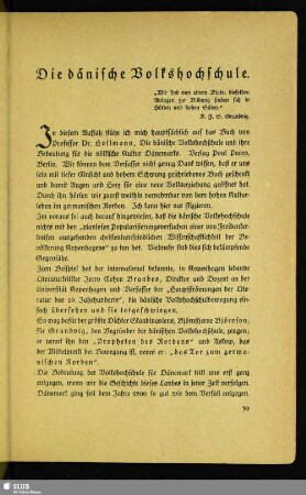 Die dänische Volkshochschule
