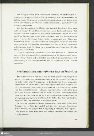 Vom Dreißigjährigen Krieg bis zum Ende der Reichsstadt