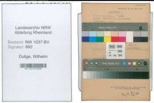 Entnazifizierung Wilhelm Dulige , geb. 25.12.1910 (Landwirt)
