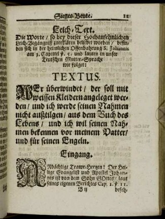 [Geistliche Sieges-Beute.]