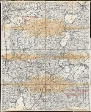 Aufspeicherung von Spreewasser Schinkelwettbewerb 1937: Lageplan 1:5000