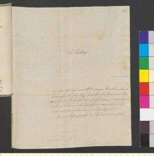 Brief von Börner, Carl Gustav an Goethe, Johann Wolfgang von