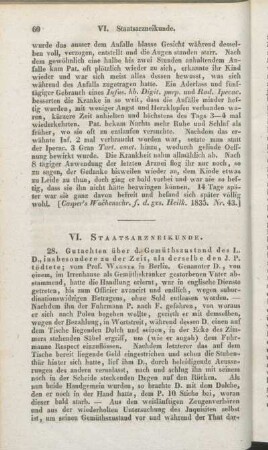 VI. Staatsarzneikunde.