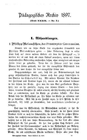Philipp Melanchthon, der Praeceptor Germaniae