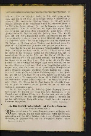 93 44. Die Durchbruchschlacht von Gorlice-Tarnow