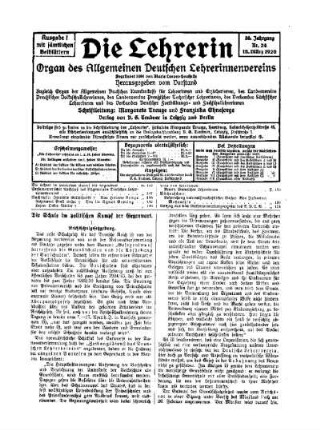 Die Schule im politischen Kampf der Gegenwart