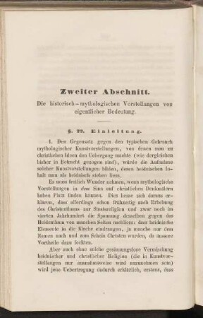 Zweiter Abschnitt. Die historisch-mythologischen Vorstellungen von eigentlicher Bedeutung.