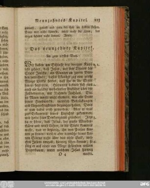 Das neunzehnte Kapitel, bis zum 27sten Vers.