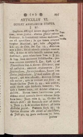 Articulus VI. Dupplex Angelorum Status.