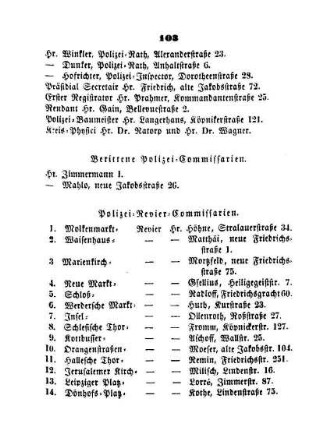 Polizei-Revier-Commissarien