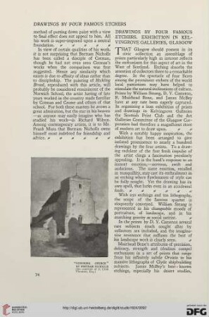 87: Drawings by four famous etchers : Exhibition in Kelvingrove galleries, Glasgow