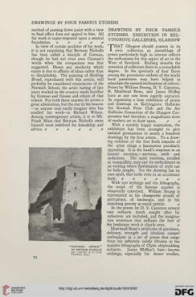 87: Drawings by four famous etchers : Exhibition in Kelvingrove galleries, Glasgow