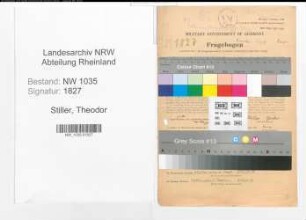 Entnazifizierung Theodor Stiller , geb. 13.08.1908 (Steiger)