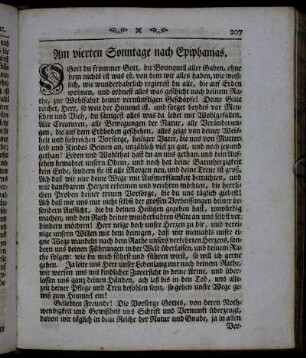 Am vierten Sonntage nach Epiphanias. - Am fünften Sonntage nach Epiphanias.