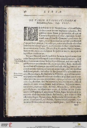 Cap. VIII: De vario Neapolitanorvm Reipublicæ statu