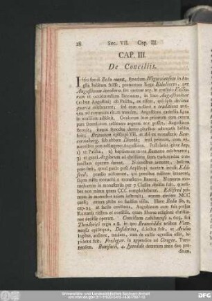 Cap. III. De Conciliis.