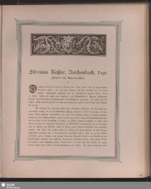 Sidonius Keßler, Reichenbach, Vogtl. Färberei und Appreturanstalt