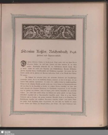 Sidonius Keßler, Reichenbach, Vogtl. Färberei und Appreturanstalt