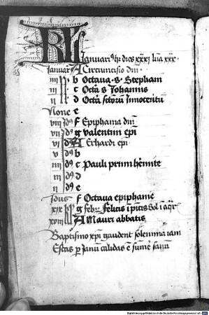 Breviarium monasterii Sancti Emmerami (cum calendario et hymnis) - BSB Clm 14744