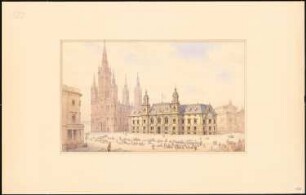 Rathaus, Wiesbaden: Perspektivische Ansicht