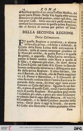 Della seconda regione
