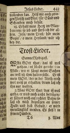 Trost-Lieder.