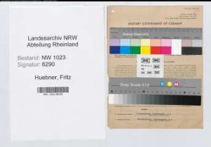 Entnazifizierung Fritz Huebner , geb. 18.07.1914 (Zugschaffner)
