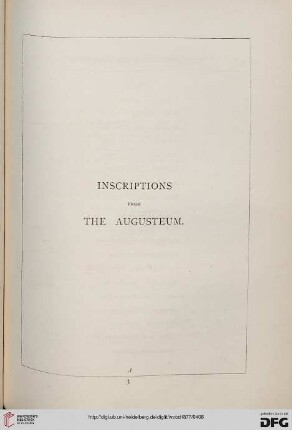 Inscriptions form the Ausgusteum