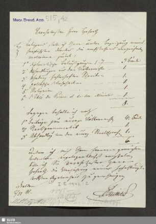 Mscr.Dresd.App.515,42: Brief von Alexander von Miltitz an Constantin Karl Falkenstein; dat. Dresden, 02.10.1841.