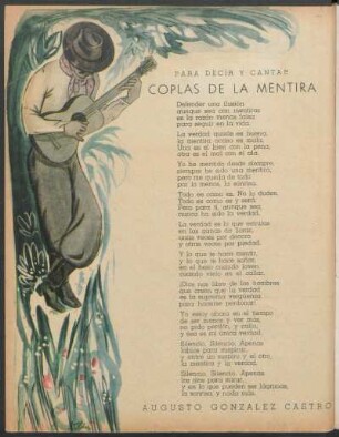 Coplas de la mentira : Para decir y cantar