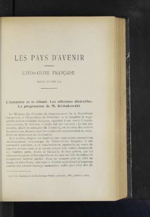 Les Pays D'Avenir.