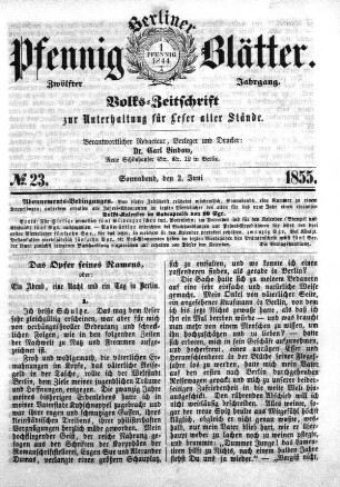 No. 23, Sonnabend, den 2. Juni