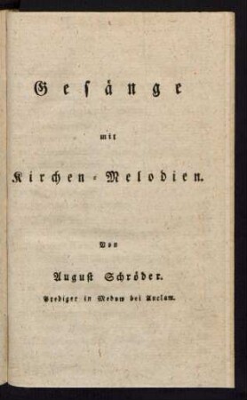 Gesänge mit Kirchen-Melodien