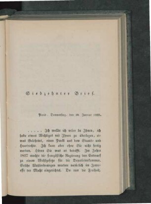Siebzehnter Brief