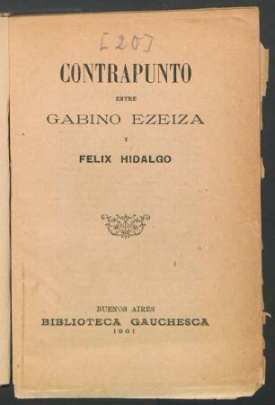 Contrapunto entre Gabino Ezeiza y Felix Hidalgo